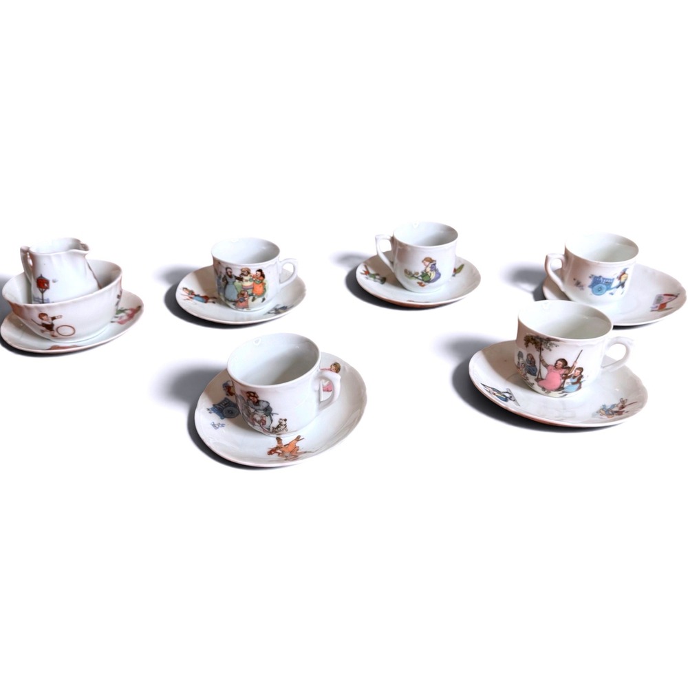 Vintage German Miniature Child's Porcelain Tea Set
